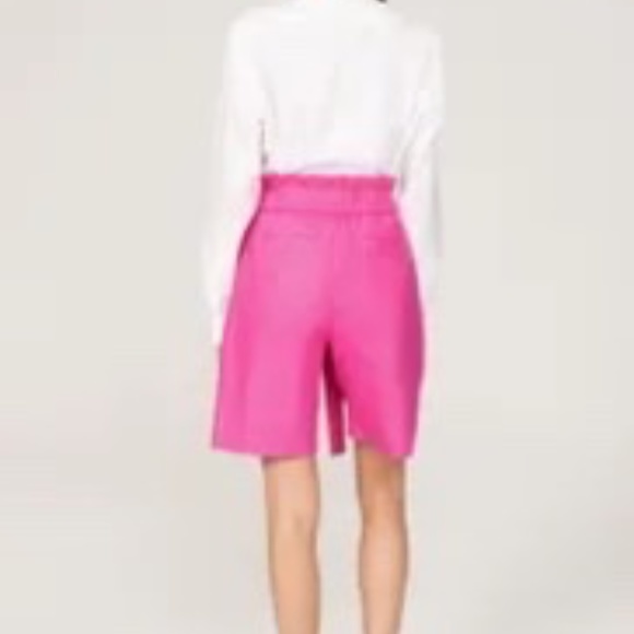 Eudon Choi Rent the runway Pink pleated shorts linen sz 4 $275 - Picture 4 of 6